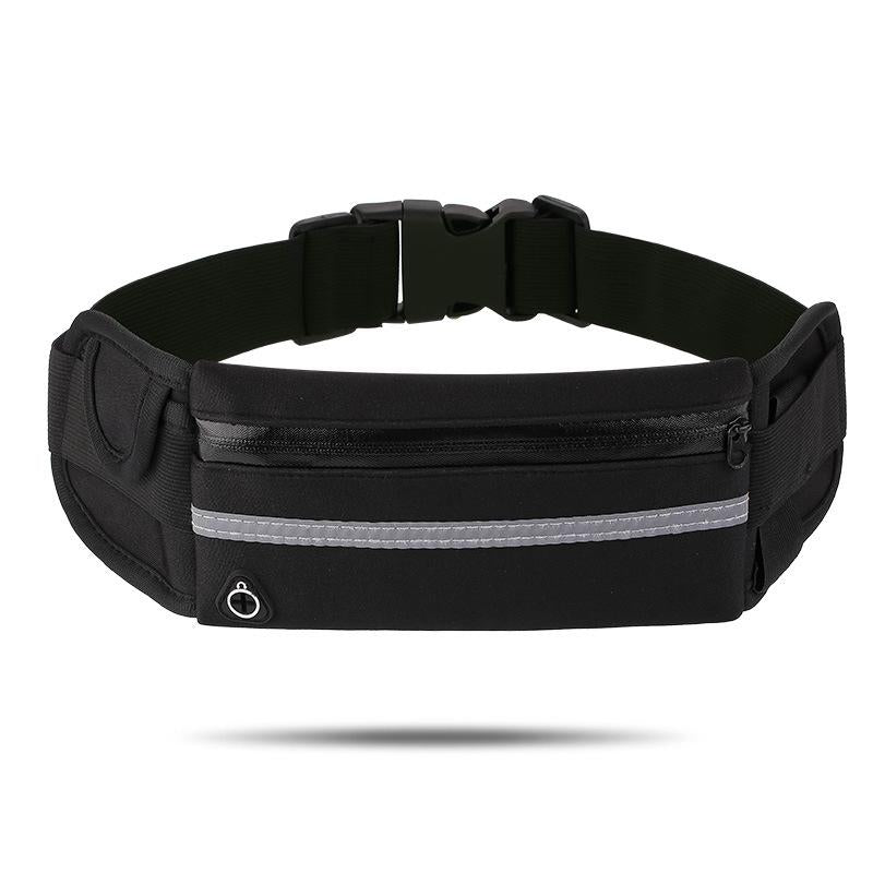 StridePack™ Running Belt - Portable Running Belt with Water Bottle Holder, Waterproof Phone Pocket & Reflective Safety Strip