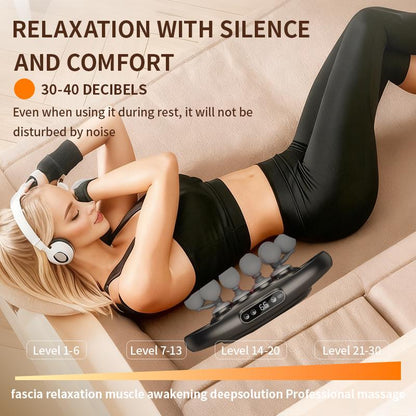 ReliefRoll™ Deep Tissue Massager 20 Rotating Massage Heads • 30 Intensity Levels • Full-Body Recovery & Relaxation