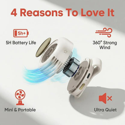 BreezePod™ Wearable Clip Fan