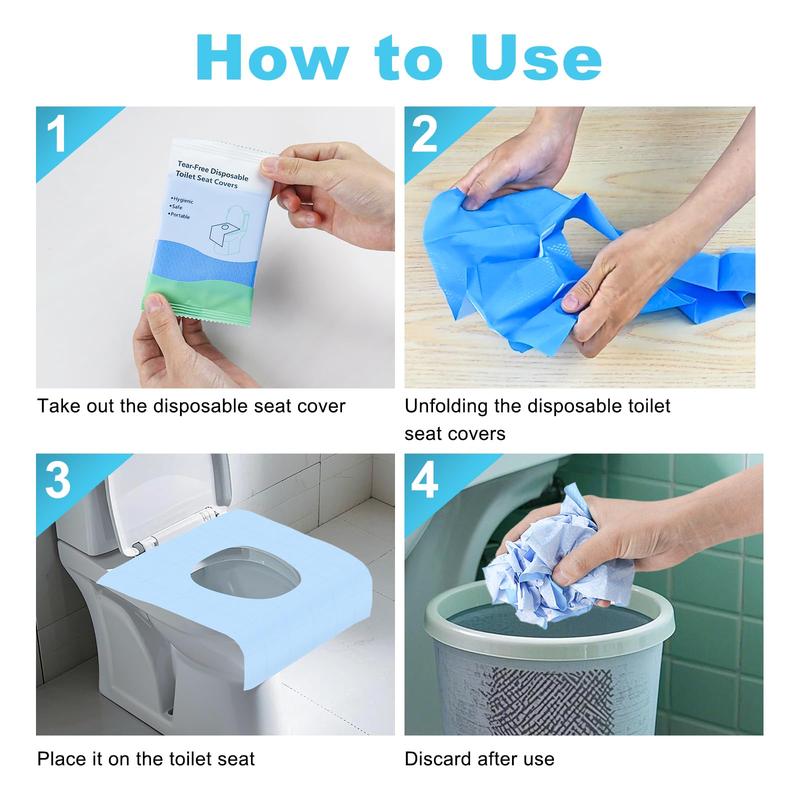 10 Pack Tear-Free Toilet Seat Cover