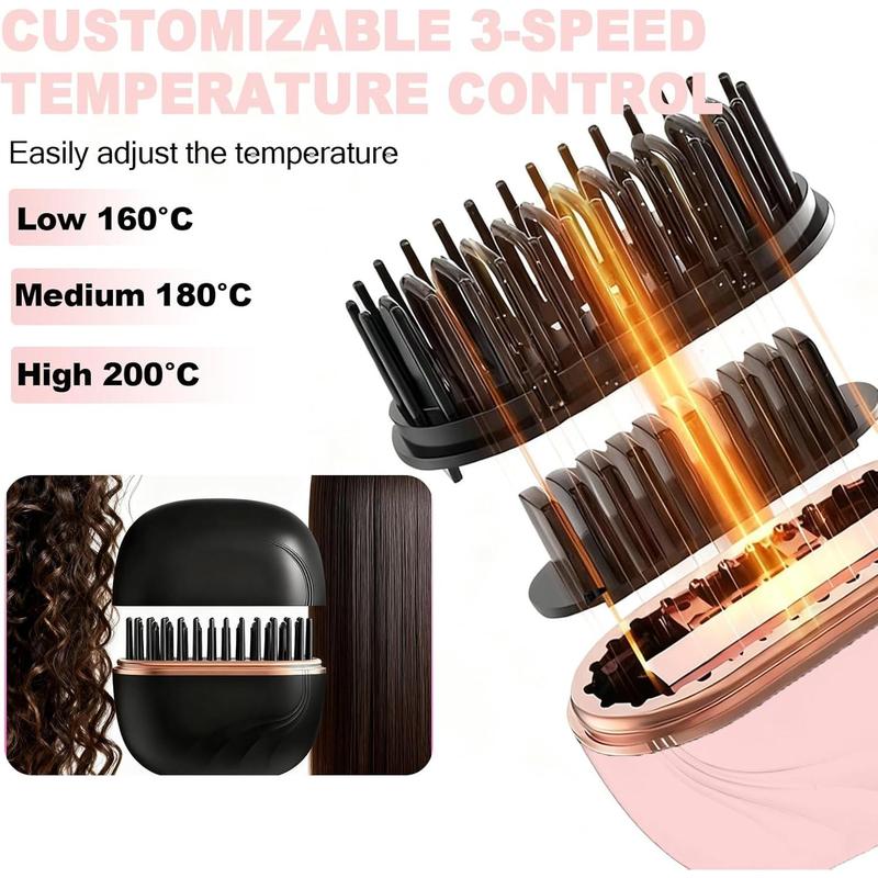 PocketStraightener™ Comb Cordless • Straightens & Smooths Anywhere