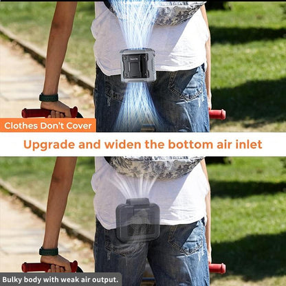 199-Speed Wearable Waist Clip Cooling Fan