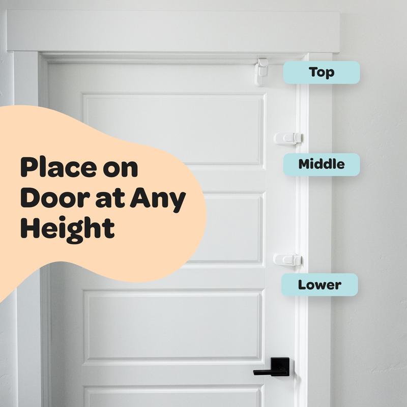 HugLock™ Door Guardian – No-Drill Child Safety Door Lock for Interior Doors, Adjustable Toddler Proof Door Latch, Tool-Free Installation