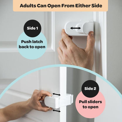 HugLock™ Door Guardian – No-Drill Child Safety Door Lock for Interior Doors, Adjustable Toddler Proof Door Latch, Tool-Free Installation