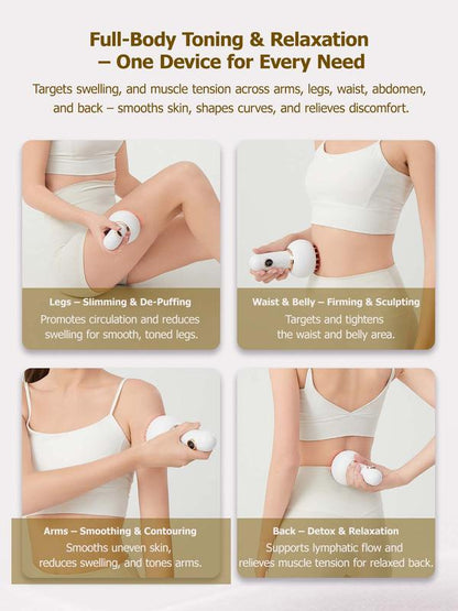 Heated Lymphatic Drainage Body Massager for Legs, Belly & Anti-Swelling