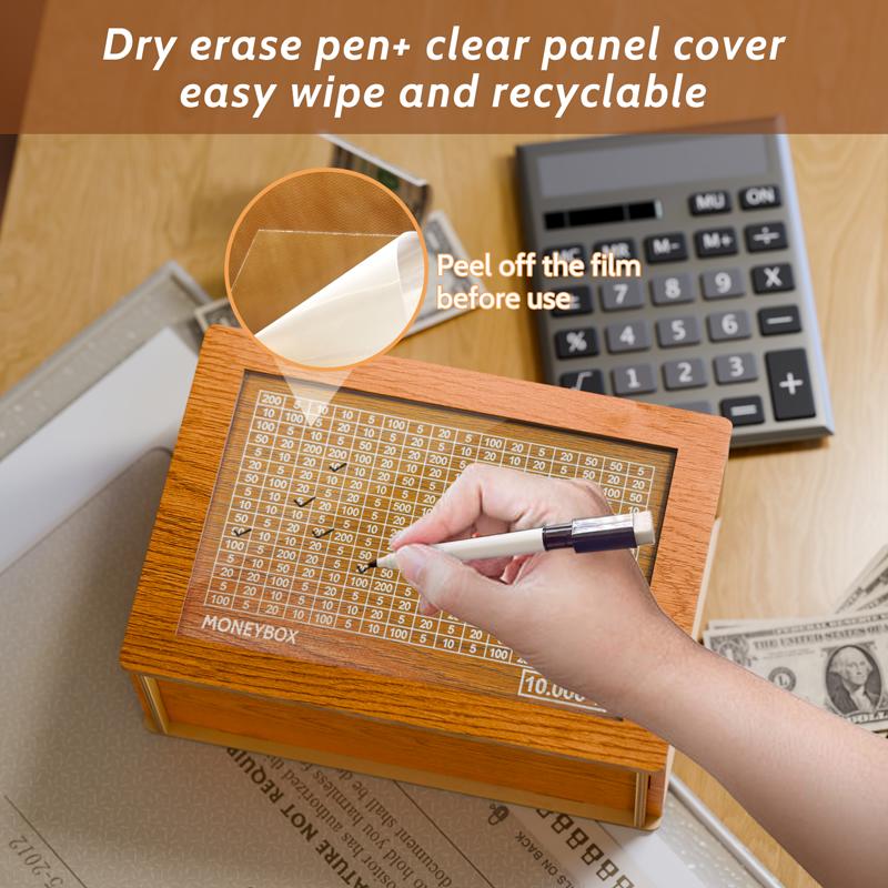 MONEYBOX Save up to $10,000. Eco-friendly box made of wood