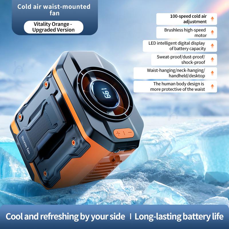199-Speed Wearable Waist Clip Cooling Fan