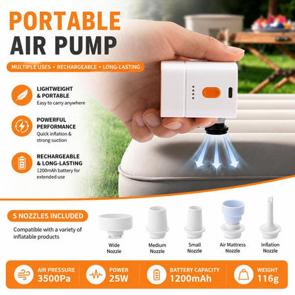 AirPocket™ Mini Air Pump  Fast Inflate • Compact • USB-C Rechargeable