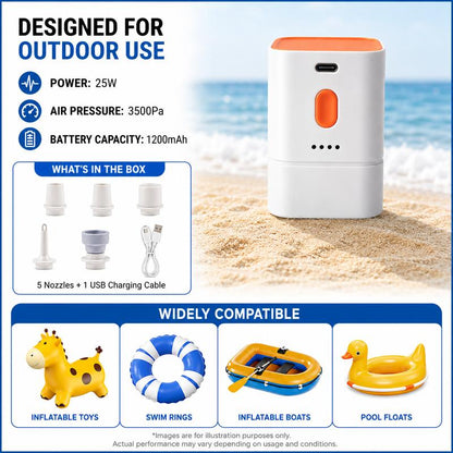 AirPocket™ Mini Air Pump  Fast Inflate • Compact • USB-C Rechargeable