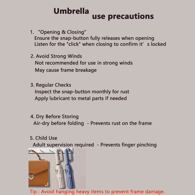 Hanul™ Korean Automatic Umbrella Auto Open • Rotating Loop Handle • Windproof