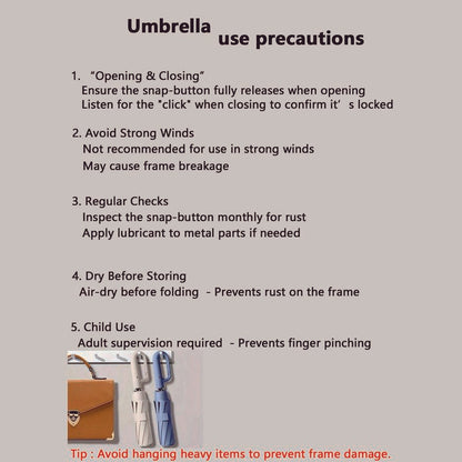 Hanul™ Korean Automatic Umbrella Auto Open • Rotating Loop Handle • Windproof